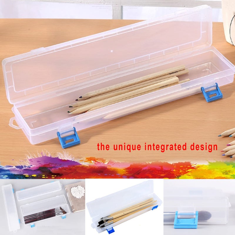 HanyHere 3PCS Brushes Storage Box Paint Brush Drawing Pen Container with Buckle Design - Image 5